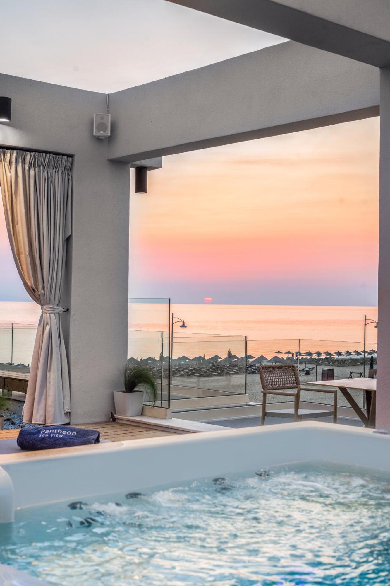 Pantheon Sea View Aparthotel Néoi Póroi Ngoại thất bức ảnh
