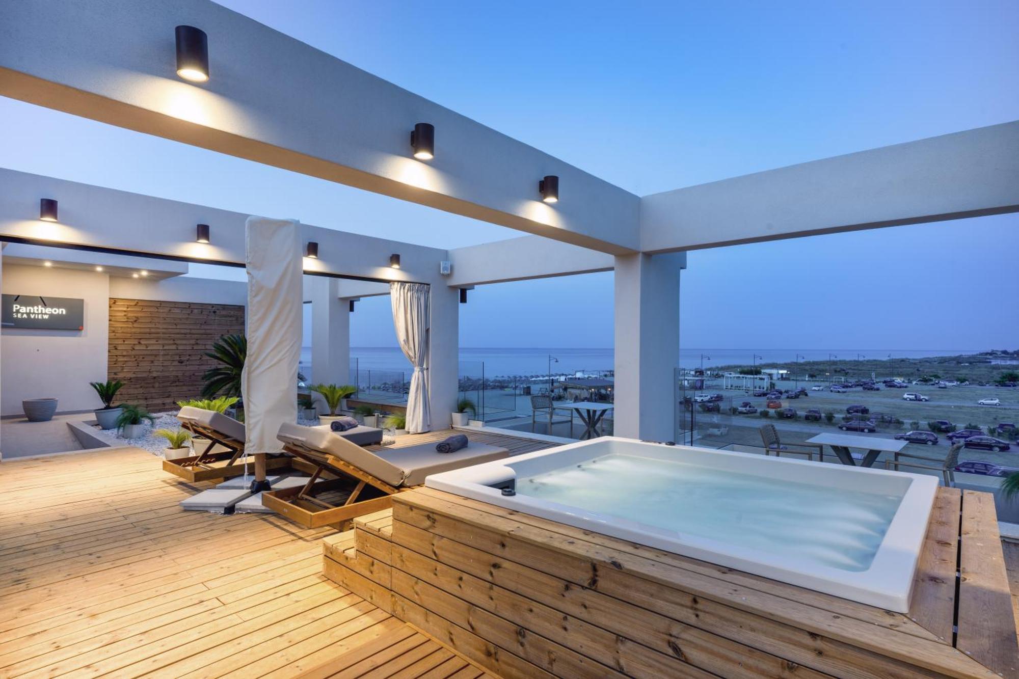 Pantheon Sea View Aparthotel Néoi Póroi Ngoại thất bức ảnh
